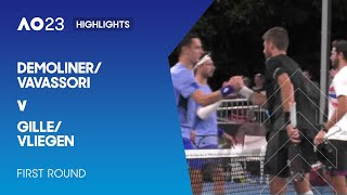 DemolinerVavassori v GilleVliegen Highlights  Australian Open 2023 First Round [upl. by Aiekat]