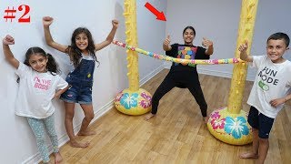 Heidi and Zidane Limbo Challenge 2  family fun vlog video [upl. by Wendy]