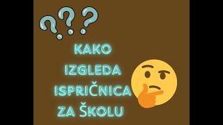 Kako izgleda ISPRICNICA za skolu  PRIMJERI IZVINJENJA Slovenski jezik za pocetnike 36lekcija [upl. by Monarski]