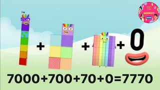 Numberblocks 0101001000 Giant Number AdditionMathsforkidslearntocountlearningcity786 [upl. by Sinne]