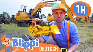 Bagger und Baufahrzeuge  Kinderlieder und Cartoons  Blippi  Moonbug Kids Deutsch [upl. by Seessel]