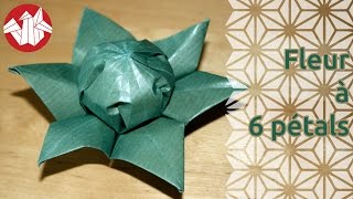 Origami  Fleur à six pétales  Six petals flower Senbazuru [upl. by Weber]