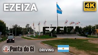 CIUDAD de EZEIZA en 4K uhd 2024 driving virtual PASEO de la TROCHA AMBA BUENOS AIRES  ARGENTINA [upl. by Arabrab]