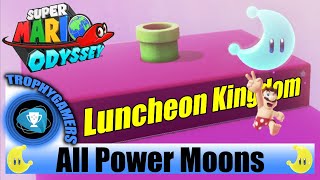 Super Mario Odyssey All Power Moon Locations Luncheon Kingdom  No commentary [upl. by Ellerud]