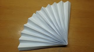 How to make a Chinese Paper Fan  Origami [upl. by Bernadine586]