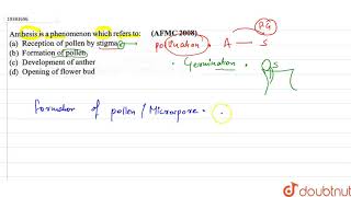 Anthesis is a phenomenon which refers to [upl. by Duwalt588]