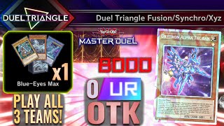 Cheapest Duel Triangle 3 Teams Deck 0 UR Drytron BlueEyes Max SD OTK  YuGiOh Master Duel [upl. by Risser636]