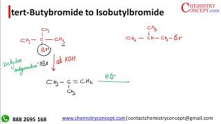 tertButybromide to isobutylbromide  Organic chemistry conversions for JEE NEET amp CBSE [upl. by Labana]