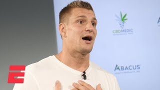 Rob Gronkowski gets emotional about football while announcing new career move  NFL on ESPN [upl. by Enenaej425]