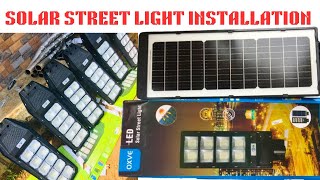 LED SOLAR STREET LIGHT INSTALLATION [upl. by Mateusz]