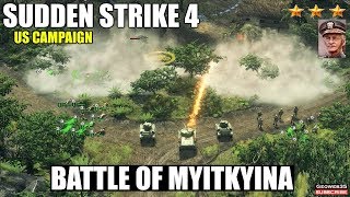 Sudden Strike 4 The Pacific War DLC  US Campaign  Battle of Myitkyina [upl. by Yeliac]