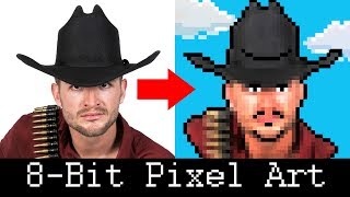 Photoshop How to Create a Retro 8Bit Pixel Portrait from a Photo [upl. by Konstance761]