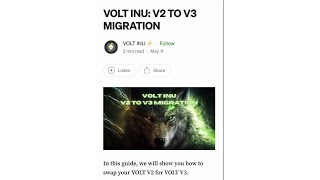 How To Migrate From VOLT INU V2 To V3 [upl. by Aloysia43]