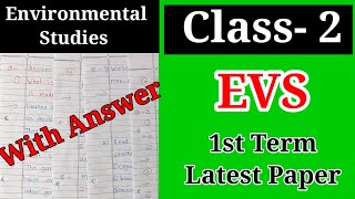 CLASS2 EVS 1st Term Exam Sample Paper  Class2 Environmental Studies [upl. by Alleciram]