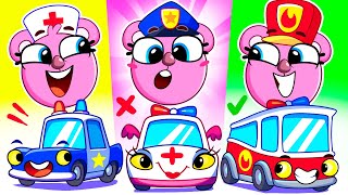 FireGirl DoctorGirl and PoliceGirl Song 🚒🚑🚓  Funny Kids Songs 😻🐨🐰🦁 by Koalala from Baby Zoo [upl. by Sueaddaht639]