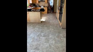 Installation of 42 sq yds of Mannington Luxury Sheet Vinyl in a kitchen [upl. by Nyleak]