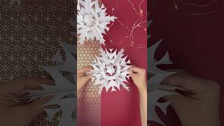 DIY paper bags snowflake ❄️papercutpaperdecor christmasdecorations papersnowflakes moitoiart [upl. by Einomrah689]