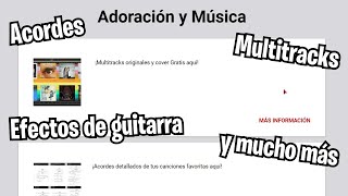 ¡Mi PÁGINA WEB con ACORDES y MULTITRACKS GRATIS de Música Cristiana  Adoración y Música [upl. by Eidroj]