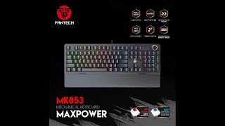 Teclado Mecânico Fantech MAXPOWER MK853 RGB PT [upl. by Kahaleel]