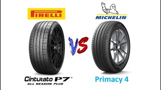 Tire Comparison Pirellis Cinturato P7 vs Michelins Primacy4 [upl. by Yllas753]