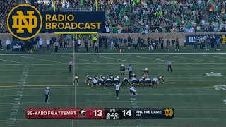 Notre Dame Radio broadcast of the NIUNotre Dame ending  2024 College Football [upl. by Eveiveneg]