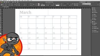 Make a Calendar Layout in InDesign [upl. by Milah]