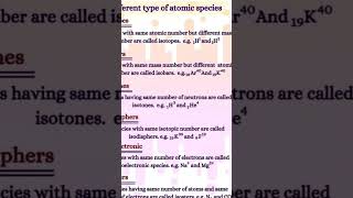 ISOTOPESISOBARSISOTONESISODIAPHERSISOELECTRICISOSTERS chemistry neet [upl. by Johnstone742]