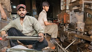 How Ingeniously Experts Convert Rusty Iron Bar Into Auto Rickshaw Rear Axle Shaft [upl. by Niarb]