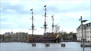 Amsterdam Sailboat The National Maritime Museum Het Scheepvaartmuseum Traditions and History ship [upl. by Lessur]