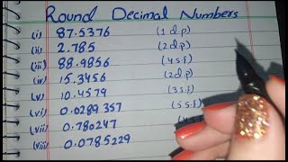 Round off Decimal Numbers class 11 Rounding decimals to Significant figures [upl. by Aihsenek]