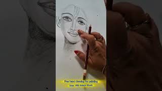 Freehand outline drawing for painting outline outlinedrawing krishna [upl. by Gnilyam]