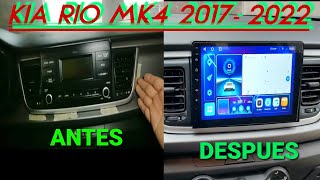 instalación de estereo android en Kia rio mk4 20172023 android stereo instalation [upl. by Enilehcim]