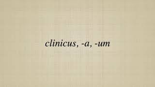 clinicus a um [upl. by Oelc]