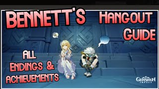 Bennett Hangout Guide All 6 Endings amp Secret Achievement  Genshin Impact Dating Sim Event [upl. by Etterb397]