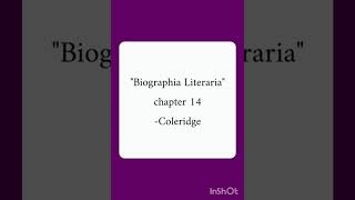 Questions from Coleridges Biographia Literaria Chapter 14PgTrb English [upl. by Aralc705]