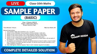 Sample Paper Discussion Maths 202324  Class 10th Maths NCERT Live Mid Term CBSE By Ushank Sir [upl. by Daria]