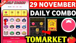 🍅Tomarket Airdrop Combo 29 November  Tomarket Daily Combo Today  Tomarket Secret Combo Today [upl. by Latsyrhk]