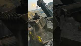 Bucket loading of open pit coal ore Good tools and machinery make work easy [upl. by Lennod]