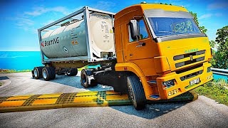 Trucks vs Speed Bumps  BeamNGdrive [upl. by Olotrab]