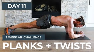 Day 11 15 Min DYNAMIC Plank amp Twist Workout  Shredded 2 Week Ab Challenge [upl. by Esinereb]