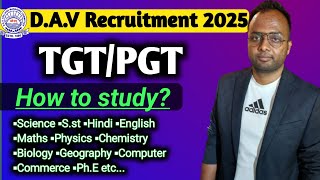 DAV Staff Recruitment 2025🔥How to studyTGTPGT davrecruitment [upl. by Rdnaskela700]