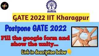 Gate 2022 must be postpone  unite amp Do full support of GATE ACADEMY  postponeGate202 iitkgp [upl. by Haden191]