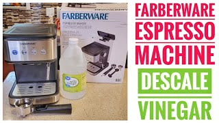 DESCALE VINEGAR FARBERWARE Espresso Maker MILK Frother 28035441 [upl. by Waldos269]