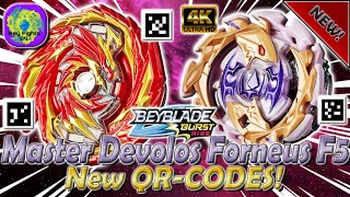 New Forneus F5 Master Devolos D5 QRCodes  Beyblade [upl. by Aney]