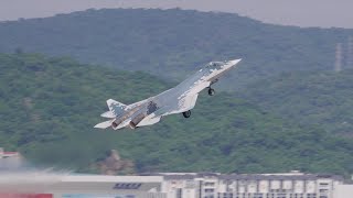 Su57 crazy flying demonstration at ZhuHai Airshow 2024 [upl. by Granthem]