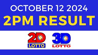 2pm Lotto Result Today October 12 2024 PCSO [upl. by Randene]