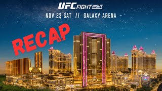 UFC Macau Recap [upl. by Imot]