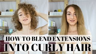 How To Blend Hair extensions Into Curly Hair [upl. by Ylrebmek782]