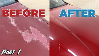 How to FixRepair faded flaking damaged Clear Coat Paint  Part 1 [upl. by Cyrille]