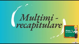 Multimi  exercitii recapitulative [upl. by Krisha]